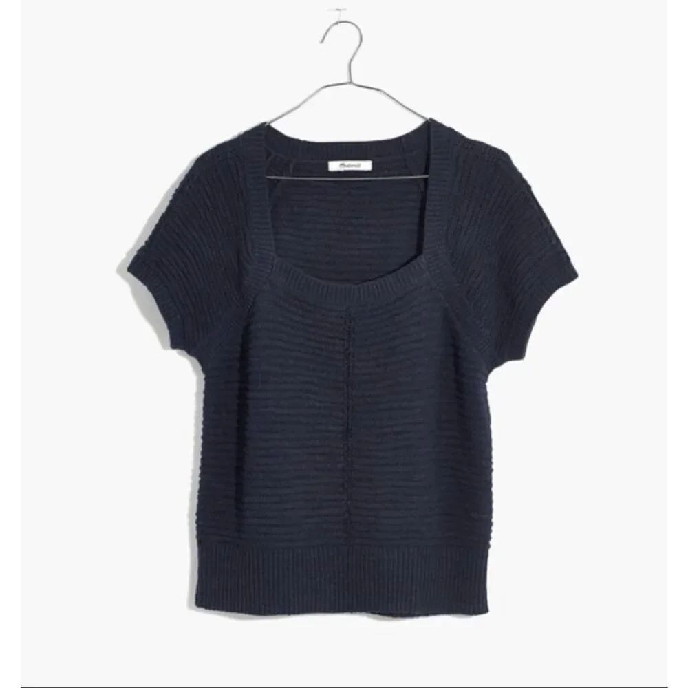 Madewell Ribbed Square Neck Sweater L